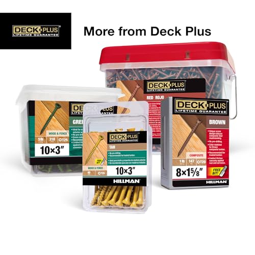 Deck Plus Deck Screws, #10 x 2-1/2in, 2000 Pack, Green - color: Green, size: #10 x 2-1/2", style: 2000 pcs