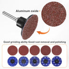 HARFINGTON 53pcs Quick Change Discs Set 3" Lock Sanding Discs with 1/4" Shank Pad Holder 36/60/80/120/240 Grit Surface Conditioning for Polish Rust Removal - size: 3"