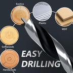 Brad Point Drill Metric 3mm-13mm (1/8"-33/64"), 15 Pcs - size: 15Pcs 3-13mm (1/8"-33/64")