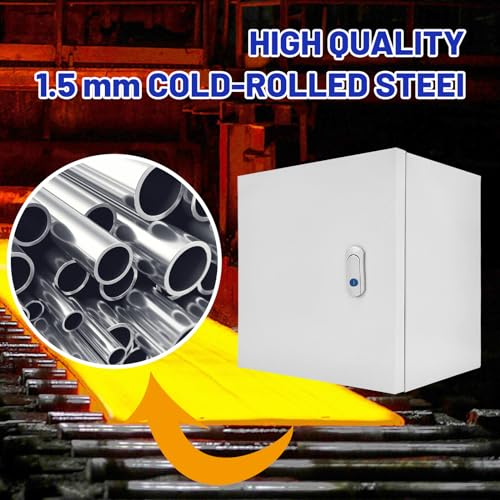 Electrical Junction Box 20x20x8, NEMA 4X IP66 Steel Enclosure Box - size: 20 x 20 x 8''