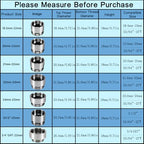 7 PCS Female Thread Faucet Adapter Kit, Sink Faucet Aerator Adapter - color: Silver, size: FMulti-M22