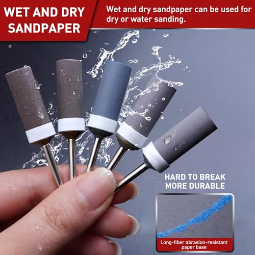 20 Pcs 800 Grit Sanding Drums for Rotary Dremel Tool - size: 800 Grit