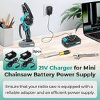 2 Pcs 21V Charger Compatible with Saker Mini Chainsaw Battery SK1804D