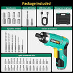 GRENPRO 3.6V Cordless Electric Screwdriver Set 44Pcs LED Light with Case