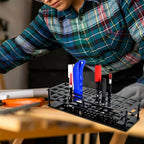 Screwdriver Storage Rack 63-Holes Acrylic Tool Stand Black