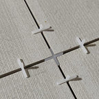 Lasenersm 500 Pieces White Plastic Tile Spacers, 1mm, Modern Style, Square Edge, Glue Down Installation, Geometric Pattern