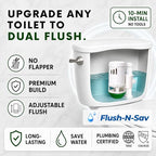 3" Flapper Eliminator Quick Connect Valve Conversion Kit and Overflow Water Conserver - with Handle - New - size: 3 - Inch, style: Standard Handle