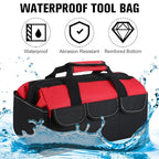 Sanwuta 3 Pack 16 Inch Tool Bags, Side Pockets, Blue, Red, Yellow - color: Blue, Red, Yellow, size: 16 Inch, style: Side Pockets