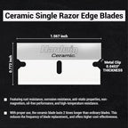 10-Pack Ceramic Scraper Kit, Rust-Proof Blades for Stickers & Grime