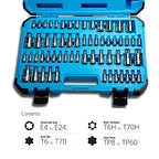 Capri Tools CP30031 Master Torx Star Socket Set, 60-Piece, Silver