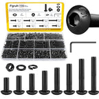 1080PCS M3 Button Screws Assortment Kit, M3x6/8/10/12/16/20/25/30 mm - size: M3 1080pcs