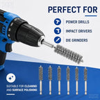 18pcs Wire Bore Brush Set for Drill Cleaning with 1/4" Hex Shank & Tool Bag - size: Nylon+Brass+Stainless Steel