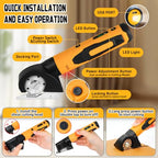 4-In-1 Cordless Electric Scissors,90pcs Multi-Functional 4V Cardboard Cutter Electric,Includes Interchangeable Rotary Tool Kit,Suitable For Cardboard Cutting,Sanding,Drilling,And Diy Crafts