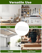 2 Pack 17×8 Inch Metal Slatwall Shelves, White - style: 2 Pack White