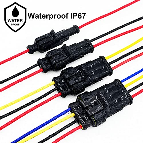 14 AWG 5 Wire Connector 5 Pin Automotive Electrical Waterproof Connectors - size: 5pin/5set