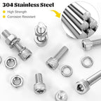 960PCS M2.5 Screws Nuts Assortment Kit, M2.5x4/6/8/10/12/16/20/25 mm - size: SS M2.5 960pcs