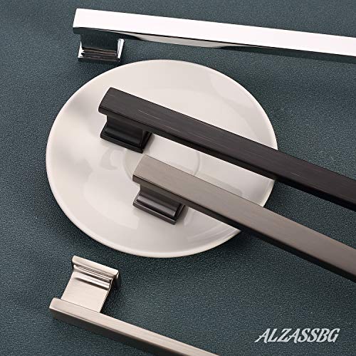Alzassbg Antique Brass Cabinet Pulls and Handles 10 Pack, AL3061MB - color: Matte Black, size: 5" Hole Center