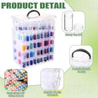 Willinglong 5 Tier Diamond Painting Storage Containers with 260 Grids, Pink - color: Pink, size: 5 Tie