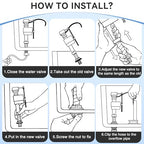 Saillong 6 Set Universal Toilet Tank Replacement Kit, Include Fill Valve, 2 Inch Low Flow Rubber Flapper, Front Mount Toilet Flush Brass Handle, Adjustable, Quiet, Easy Install Repair Kit