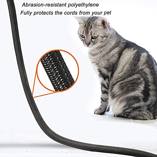 Cable Management Sleeve, Split Design, 10FT - 1 Inch, Black - color: Black, size: 1"-10ft
