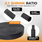 2:1 Ratio Automotive Heat Shrink Braided Sleeving 1/2''-35ft - size: 1/2"-35ft