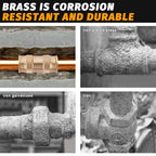 2PCS Brass DOT 5/8" Air Brake Line Fitting, Push to Connect Union - color: 2PCS DOT Push-to-Connect, size: 5/8" Od