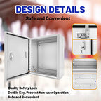 Electrical Junction Box 24x20x8, NEMA 4X IP66 Steel Enclosure Box - size: 24 x 20 x 8''