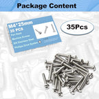 M4x25mm Machine Screws Pan Phillips Cross for Furniture Repairs 3D Printer - size: M4x25mm