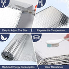 DGSL Double Reflective Bubble Foil Insulation Foam, 47IN X 15FT Window Insulation for Summer Heat Reflective Window Film for Window, Garage Door, RV, Roof - size: 47 in x 15 ft