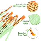 ESRICH 80PCS Paint Brushes, Paint Brush for Acrylic Painting - color: Green, size: 80