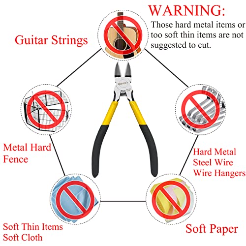 BOOSDEN Wire Cutter 5 inch Cutting Pliers Diagonal Cutter Snipper - size: 5"- 1 Pack