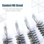 50 in Flexible Rods Pipe Cleaning Wire Brush for Drills
