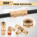 CheeMuii 112PCS Brass DOT Air Line Fittings with 3 Roll 100FT DOT Air Lines - size: 100FT-3ROLL-112PCS