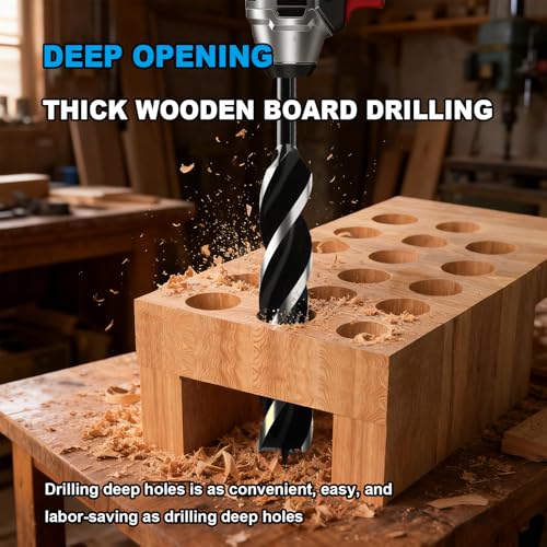 1-1/6" x 6" Auger Drill Bit with SDS Plus Shank for Wood - size: 1-1/6"x6"