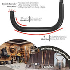 Garage Hooks 4 Inch, 6 Pack Heavy Duty Wall Hooks for Hanging - color: Black