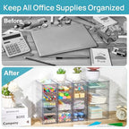 Vtopmart 4 Set Acrylic Desk Organizer with 16 Drawers for Office, Makeup - style: B