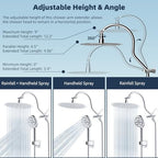 Hibbent All Metal cUPC Certified Shower Head, 10'' Rainfall Shower Head - color: Chrome, style: Round 10''