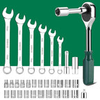 DEKOPRO Tool Set: 228 Piece Home Tool Kit, Household Basic Repair Tool Set Comes with Storage ToolBox, Socket Wrench Set for Car, Hand Tool Box Set for Home - Green - color: Green