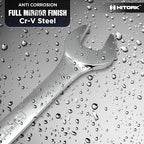 HITORK 32 Piece Combination Wrench Set, SAE and Metric, Standard and Stubby - style: 32 Piece Set SAE & Metric