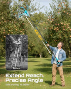 SEESII 2-in-1 Electric Pole Saws for Tree Trimming, Brushless Motor - color: Baby Blue
