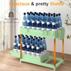 Sevenblue 3-Pack 2-Tier Under Sink Organizers with Sliding Drawers - color: Green, size: 12.8 Inch