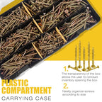 Wood Screws Assortment Kit with Assorted Torx Drive Deck Screws, 450pcs