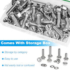 15 Sets M8-1.25 x 30mm Flanged Hex Head Bolts and Nuts Kits - size: M8-1.25 x 30mm