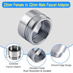 7 PCS Female Thread Faucet Adapter Kit, Sink Faucet Aerator Adapter - color: Silver, size: FMulti-M22