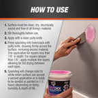 DAP DryDex Dry Time Indicator Spackling, Pink/White, 32 Oz (7079812330) - size: 1 Quart