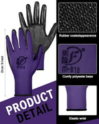 Potchen 72 Pairs Garden Work Gloves Bulk Pack for Men and Women - color: Purple
