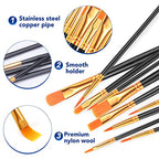 ESRICH 160PCS Paint Brushes, Paint Brush for Acrylic Painting - color: Black, size: 160