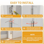 Luxbaro 3 Pack Self Closing Door Hinges 4 Inch, Adjustable Tension - color: Brushed Nickel-1/4'', size: 4" 3 Pack