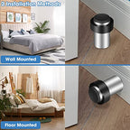 Chumia 20 Pcs Floor Mounted Door Stopper Stainless Steel,Silver - color: Silver