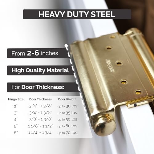 Hinge Outlet Self Closing Double Action Spring Hinge Saloon Zinc 5 Inch - color: Zinc, size: 5 Inch